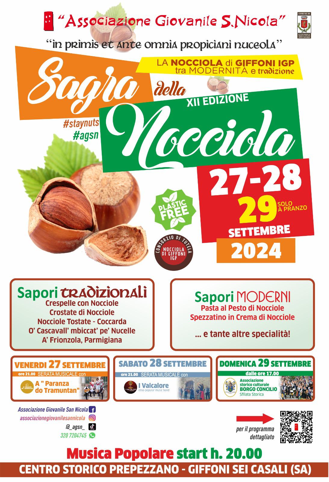 Sagra della Nocciola – XII Edizione – Da venerdì 27 a domenica 29 settembre al casale Prepezzano immagine